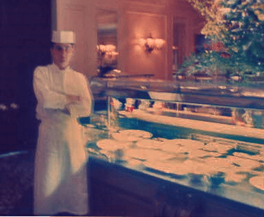 A shaky 1992 picture of me at the "Lanes Restaurant " buffet