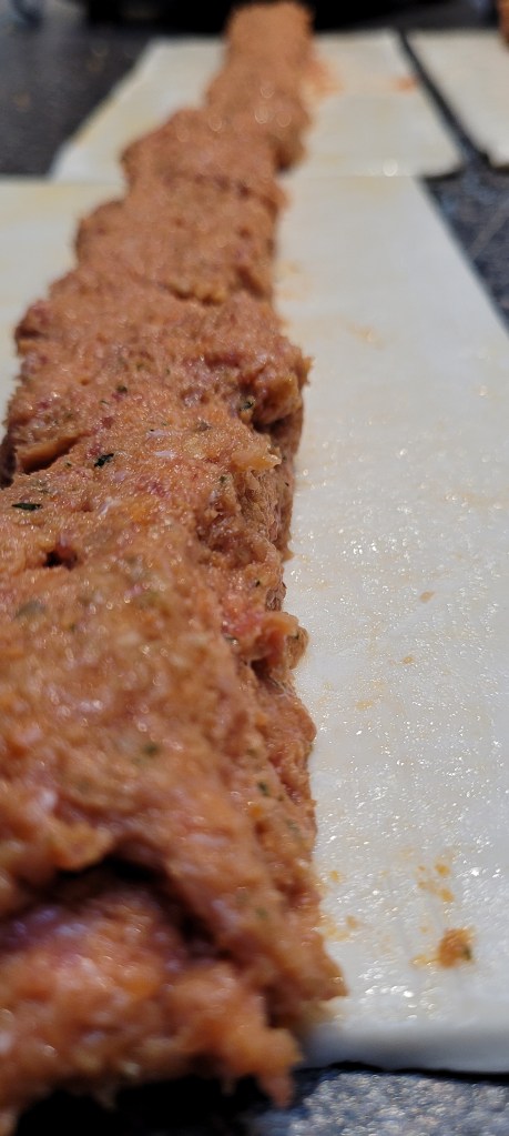 Step 7  forming the sausage filling