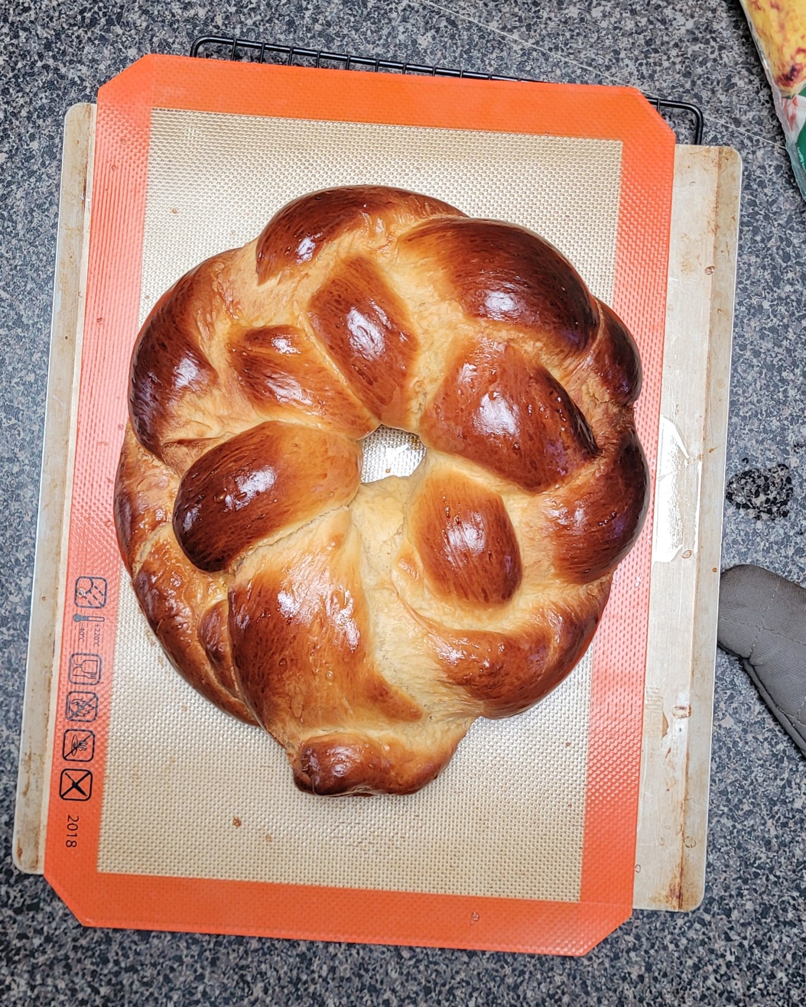 Fresh baked Tsoureki