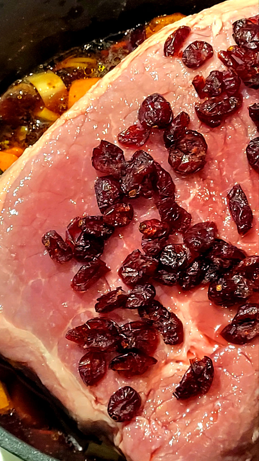Corned beef with dried cranberries