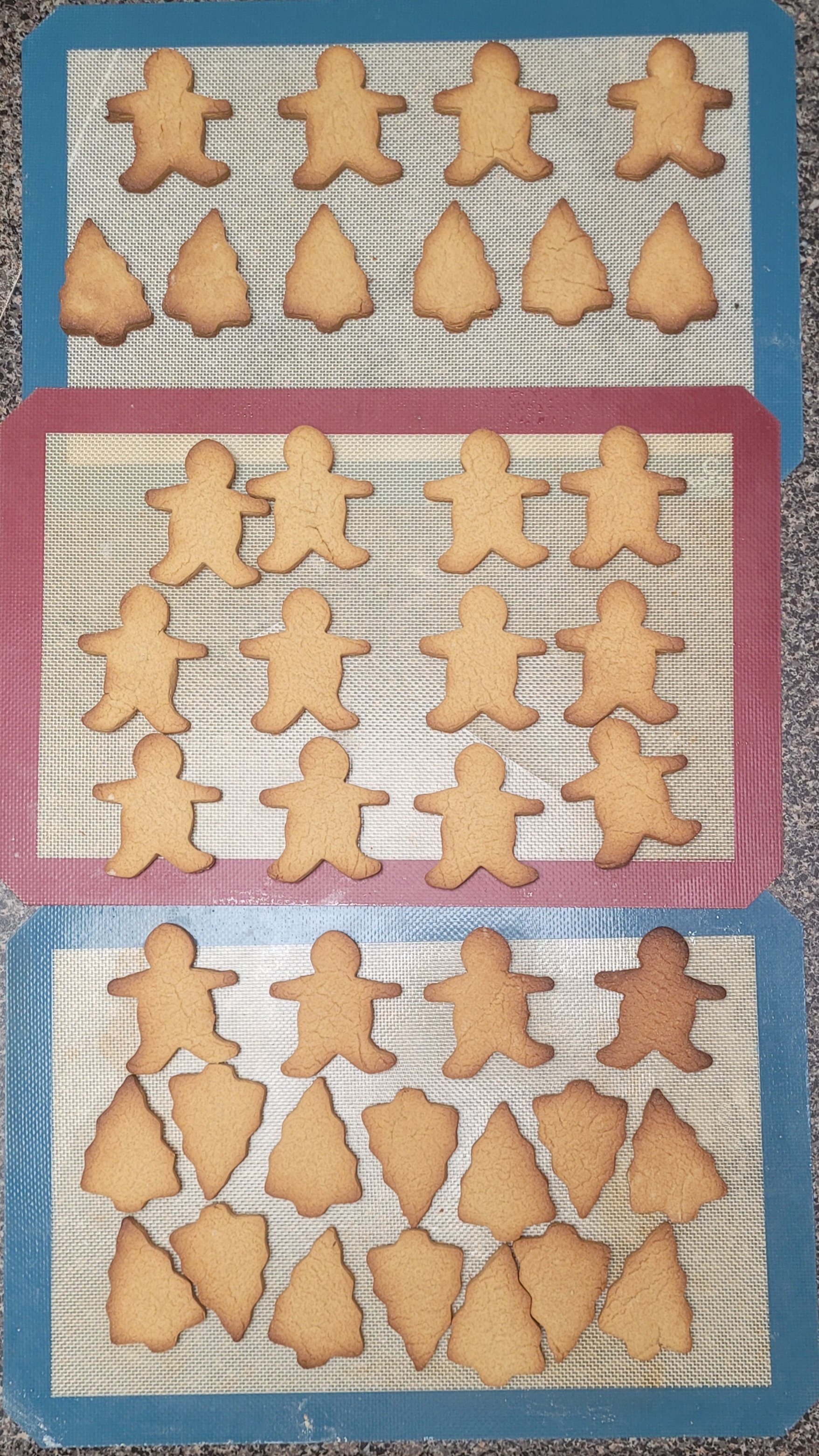 Gingerbread people and gingerbread trees